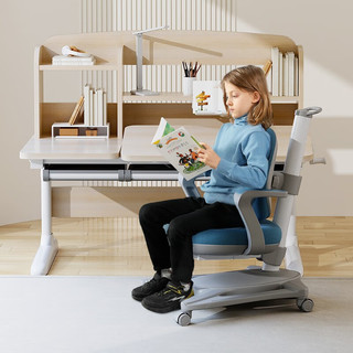 中沪爱童 儿童书桌家用写字桌可升降中小实木儿童学习桌椅套装 1.0M抗菌实木桌
