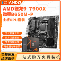AMD 锐龙R9 7900X盒装+微星B650M-P主板CPU套装板U游戏办公全新