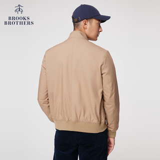 布克兄弟（BrooksBrothers）男士休闲半高领纯色梭织外套 KHAK-卡其色 M