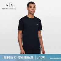 阿玛尼ARMANI EXCHANGE男装AX男士棉质T恤衫 1510藏青色 S