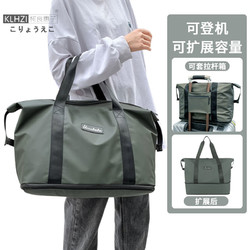 柯良惠子 旅行包 短途旅行包 男士大学生手提行李收纳包干湿分离运动健身包 大容量出差旅行袋 灰绿色