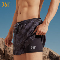 361° 男士平角假两件游泳裤