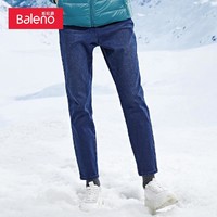 Baleno 班尼路 冬牛仔裤女加绒加厚修身休闲弹力长裤高腰显瘦直筒裤