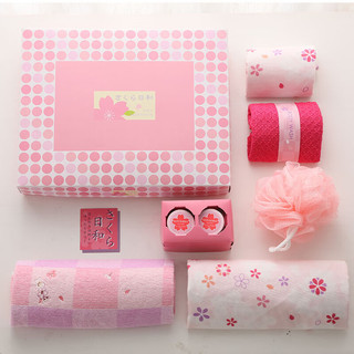 内野（UCHINO）樱花洗浴礼盒两件套纯棉毛巾浴室用品三件套 樱花礼盒2件套