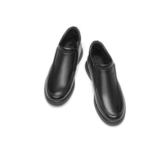 红蜻蜓商务男棉鞋冬时尚商务皮鞋高帮棉加绒男皮鞋WTD43342 黑色（WTD43343） 44