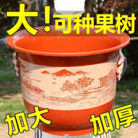 大海边 花盆加厚塑料花盆树脂大号 直径35cm高26cm