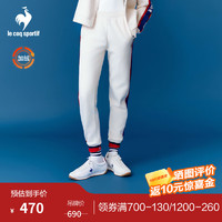 乐卡克（Le coq sportif）法国公鸡女款2023三色系列针织加绒运动长裤运动裤CB-4672234 原白色/WAS L