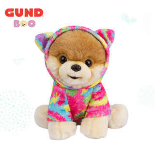 GUND 冈德 BOO小布博美犬狗狗毛绒玩具陪睡玩偶送女生闺蜜公仔 22CM小布-扎染连帽衫 22cm