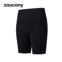 saucony 索康尼 跑步训练休闲运动透气舒适女子紧身短裤正黑色M