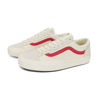 VANS 范斯 官方 Style 36复古红白条简约男鞋女鞋板鞋运动鞋 白色/红色 42码