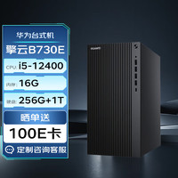 华为台式机 擎云B730E 高性能商用办公电脑大机箱(i5-12400 16G 256G+1T 无Wi-Fi Win11)