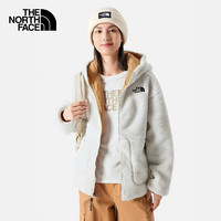 北面（The North Face）抓绒衣女两面穿户外防风御寒保暖休闲运动上衣|81S8 LDI/白色 XL170/96