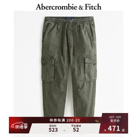 ABERCROMBIE & FITCH男装 工装风口袋美式街头复古潮流百搭束脚运动休闲裤 336840-1 橄榄绿 M (180/80A)