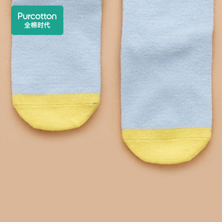全棉时代（PurCotton）全棉时代婴童中筒提花袜秋季儿童宝宝薄款袜子 浅蓝 95