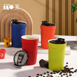Mochizuki MO陶瓷咖啡杯子随身杯便携随行杯双层高档精致办公室保温杯