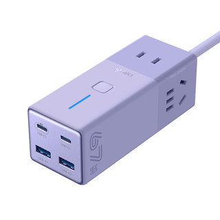 BULL 公牛 氮化镓67W充电器快充笔记本插座/多功能USB插线板便携插排 小2C2A+3GNV-MC1673