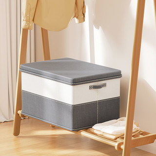 布艺收纳箱家用衣服衣物整理盒大容量超大折叠加厚衣柜储物