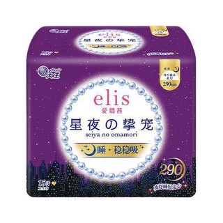 elis 爱璐茜 大王 卫生巾夜用 星夜棉柔 290mm*15p 加大尾翼