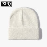 XPQ 针织帽子男秋冬季保暖加厚毛线帽女士户外防风运动包头帽