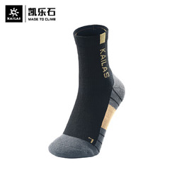 KAILAS 凯乐石 男款户外运动低帮徒步袜（两双装）KH2302102 黑色（2双装) L
