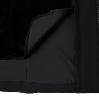 SEVEN 柒牌 可拆连帽尼克服男23商务保暖厚款外套125JJ70450 黑色 2XL