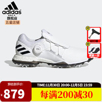 阿迪达斯 （adidas）高尔夫球鞋女士带鞋钉 BOA系带轻量缓震golf运动鞋 EG9721 白/一号黑/白 35码