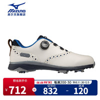 美津浓（MIZUNO）高尔夫球鞋 男士防水轻量化NEXLITE PRO BOA系列 防滑有钉鞋 51GM2210-22  白色 40（250）