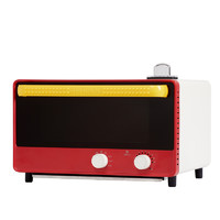THERMOS 膳魔師 蒸汽式電烤箱 多功能 10L 雙層玻璃 防爆耐熱 多段控溫 家用烤箱 紅色