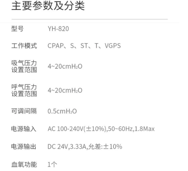 PLUS会员：鱼跃 双水平正压呼吸机肺病呼吸机YH-820