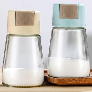 摩范定量盐瓶调味罐厨房调料瓶可控制可计量盐罐味精瓶 定量调料罐1个颜色
