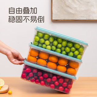 冰箱收纳盒保鲜盒食品级密封保鲜冷冻厨房水果蔬菜鸡蛋储物盒 4L