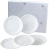 NARUMI 鸣海 盘碟套装 白色 17cm 混装5 件套 微波炉加热 &洗碗机清洗 日本制造 1023-23366AZ