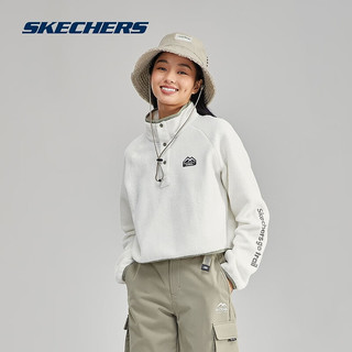 斯凯奇（Skechers）时尚卫衣L423W086 棉花糖白/0074 S