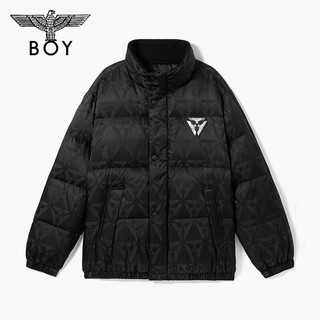 BOY LONDON 秋冬款外套三鹰标黑色宽松保暖短款羽绒服N28028 黑色 XS