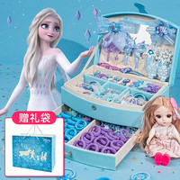Disney 迪士尼 爱莎公主首饰盒女孩儿童发夹发饰高配版圣诞