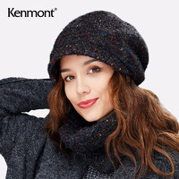 KENMONT 卡蒙 秋冬淑女针织贝雷帽女加厚km-9202