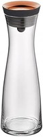 WMF 福腾宝 Basic 带盖玻璃水瓶 1升，硅胶盖，翻盖式开口，铜色