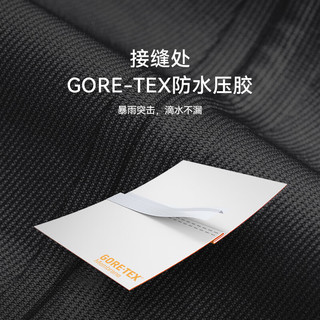 冲锋裤GORE-TEX 3L登山裤户外防水耐磨宽松滑雪裤男 墨黑 M