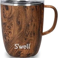 swell 四维 马克杯带手柄,柚木,350毫升。真空隔热不锈钢