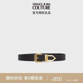 范思哲Versace Jeans Couture 女士PIN BUCKLE针扣皮带 黑色 85