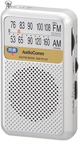 OHM 欧姆电机 AudioComm AM/FM口袋收音机 电池续航型 RAD-P212S-S 03-0976