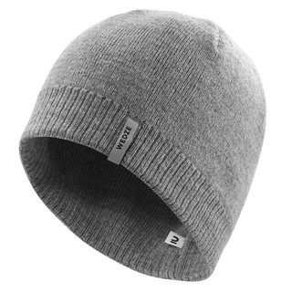 DECATHLON 迪卡侬 帽子毛线帽秋冬针织冷帽滑雪头盔帽保暖弹力柔软百搭 OVWH 灰色 M(56-58cm)