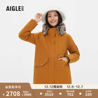 AIGLE 艾高 秋冬ZBF106J女士防风加厚保暖舒适户外休闲羽绒服外套 香料黄 ZBF106J323 40