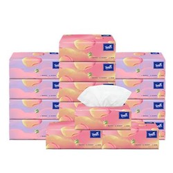 Tempo 得宝 纸巾抽纸甜心桃味有香面巾纸4层90抽32包整箱