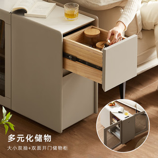 原始原素实木边几现代简约可移动小茶几客厅家用沙发边柜移动边几