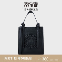 VERSACE 范思哲 Jeans Couture 女士V-EMBLEM手提单肩托特包 黑色