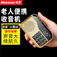 Newmine 纽曼 迷你收音机 充电插卡（ 金色）标配不含卡