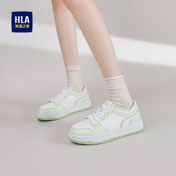 HLA 海澜之家 女鞋透气休闲鞋子运动鞋网面镂空板鞋HDAYXW2ACW196 绿色36