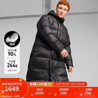 彪马（PUMA） 男子休闲长款羽绒外套 DOWN JACKET 678345 黑色-01 XXL(190/108A)