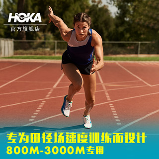 HOKA ONE ONE男女款秋冬科里森多 MD竞速路跑鞋CRESCENDO MD轻量回弹 黑色 / 白色 36.5